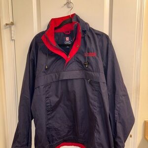 Chaps/Ralph Lauren Men's Navy and Red Windbreaker Jacket